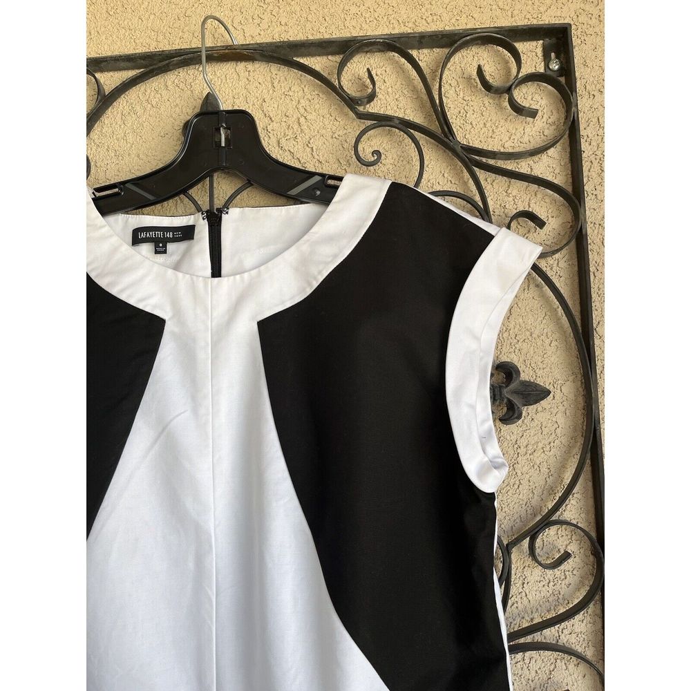 Lafayette 148 New York Dima dress - size 8 - black/white - Picture 4 of 10